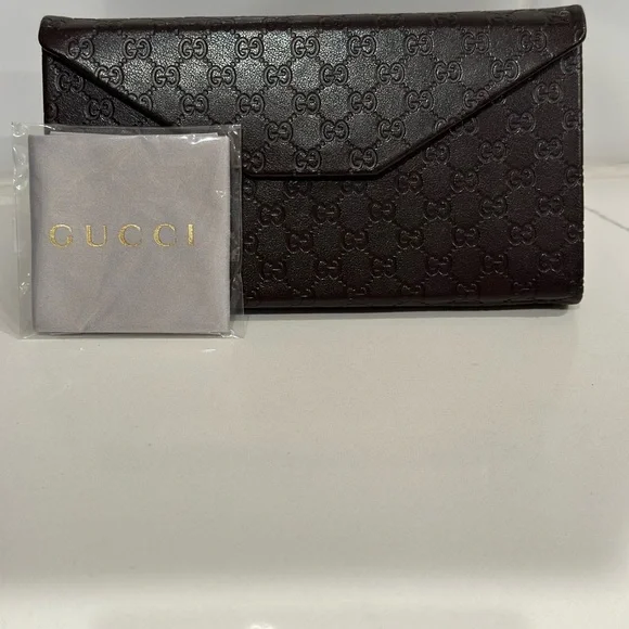 Auth new Gucci foldable sunglass case & new cloth GUCCI Folding 100% Authentic Sunglass/Eyeglass case +  main image 3